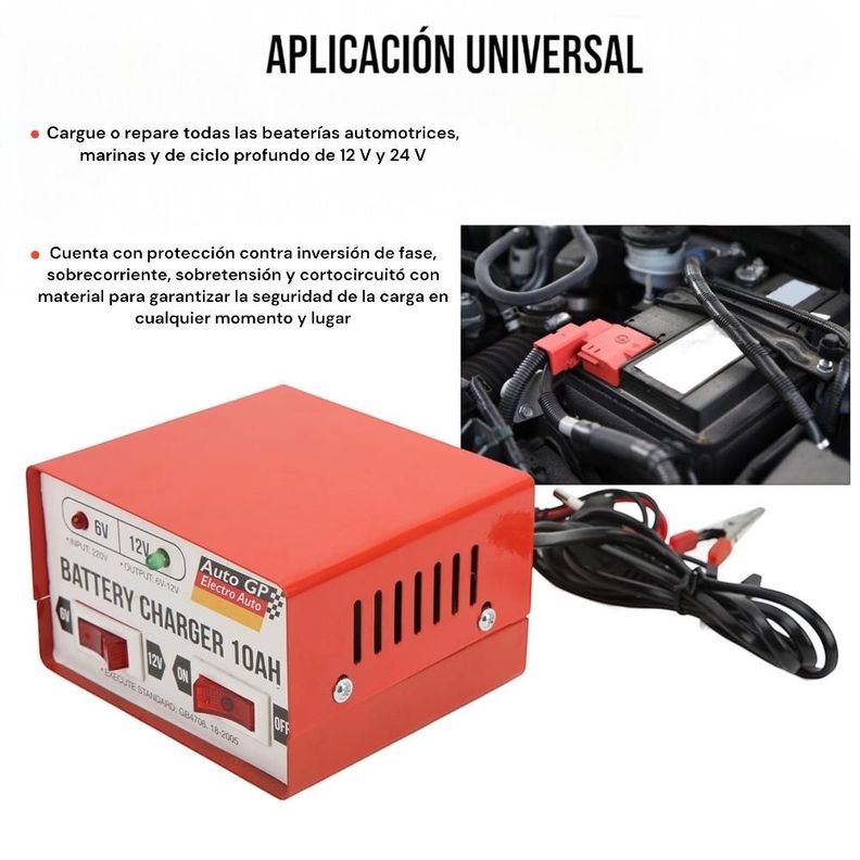 Cargador De Batería Automóvil Inteligente 6V-12V-5