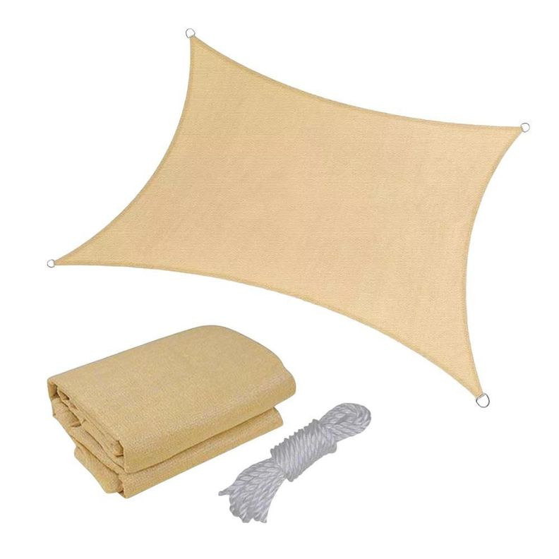 Toldo Vela Sombra Rectangular 3.5x5 Metros Filtro Uv Beige