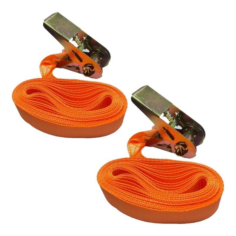 Set 2 Eslinga Ratchet Tie Down 5 Metros 245 Kg-1