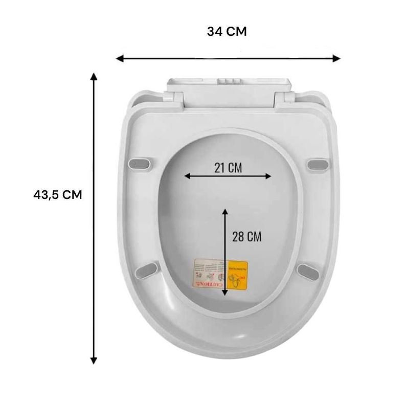 Tapa Asiento Para Baño Wc Cierre Lento Y00398-2