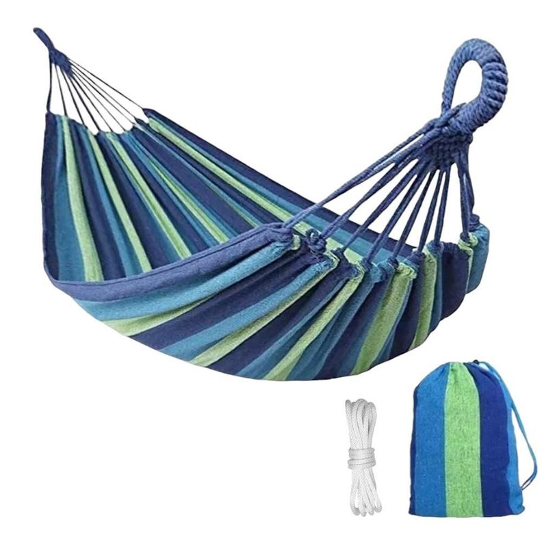 Hamaca Colgante Camping 75x195 Cm 100 Algodón-0