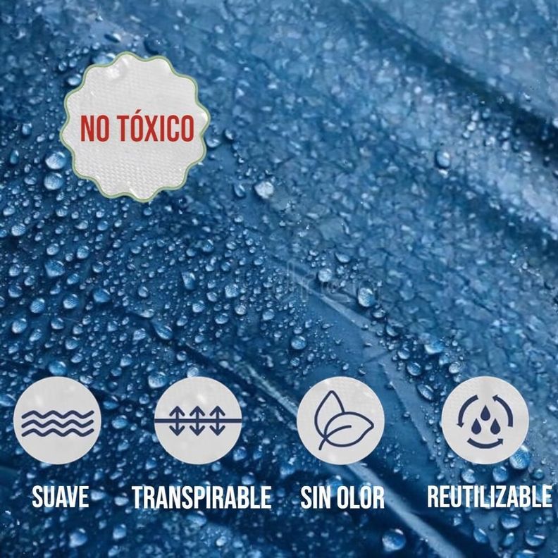 Poncho Capa Impermeable Con Capucha Para Lluvia Tela Gruesa -1