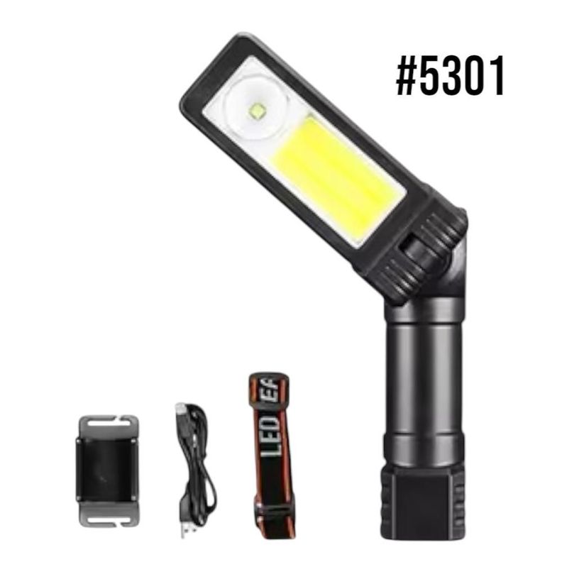Linterna Led Portátil Recargable Reclinable Magnética 2 En 1 5301-0