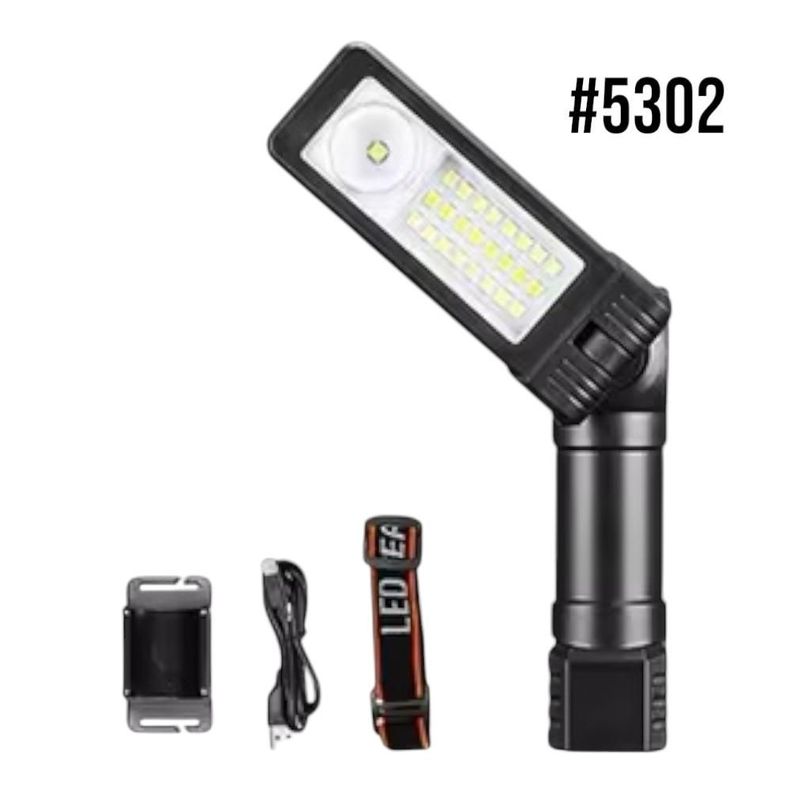 Linterna Led Portátil Recargable Reclinable Magnética 2 En 1 5302-0