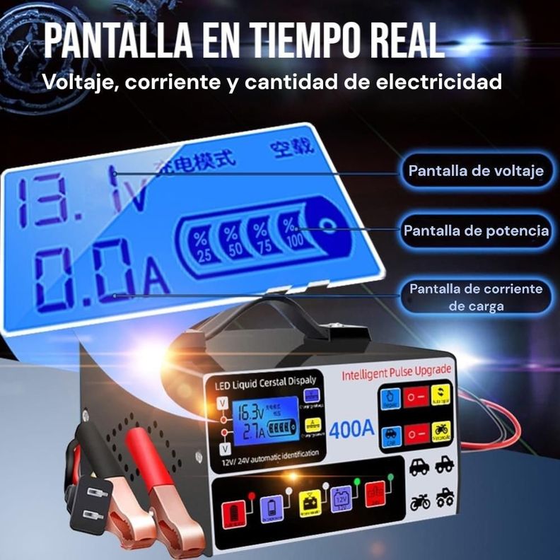Cargador De Batería Automóvil Inteligente 12V - 24V-4
