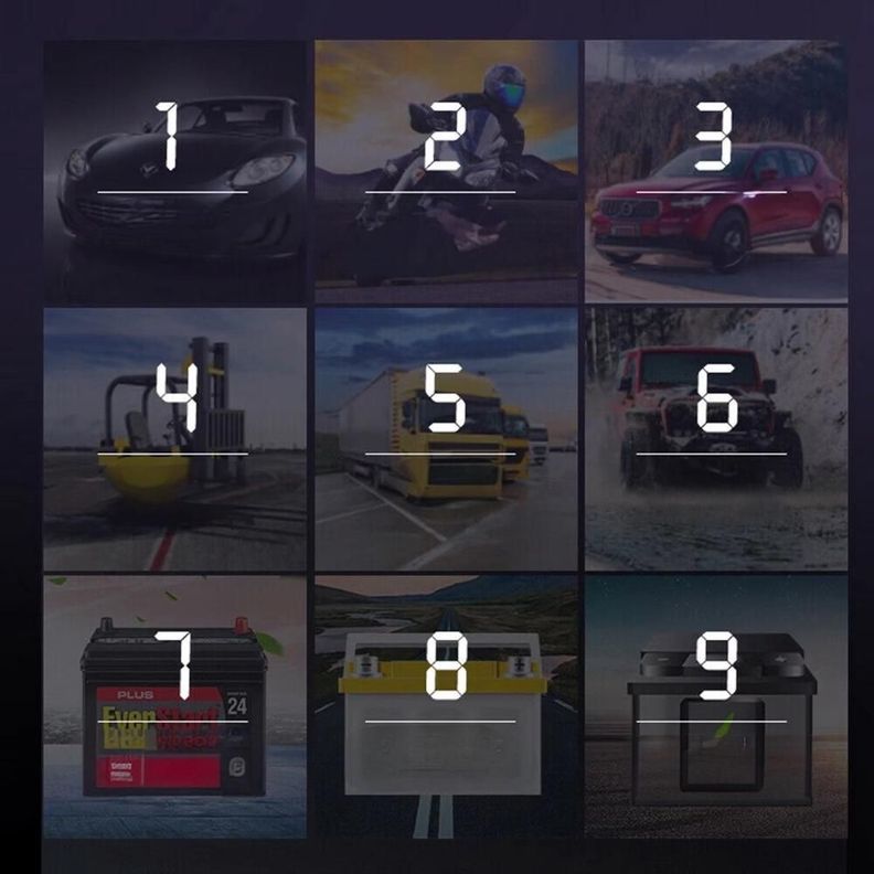 Cargador De Batería Automóvil Inteligente 12V - 24V-6