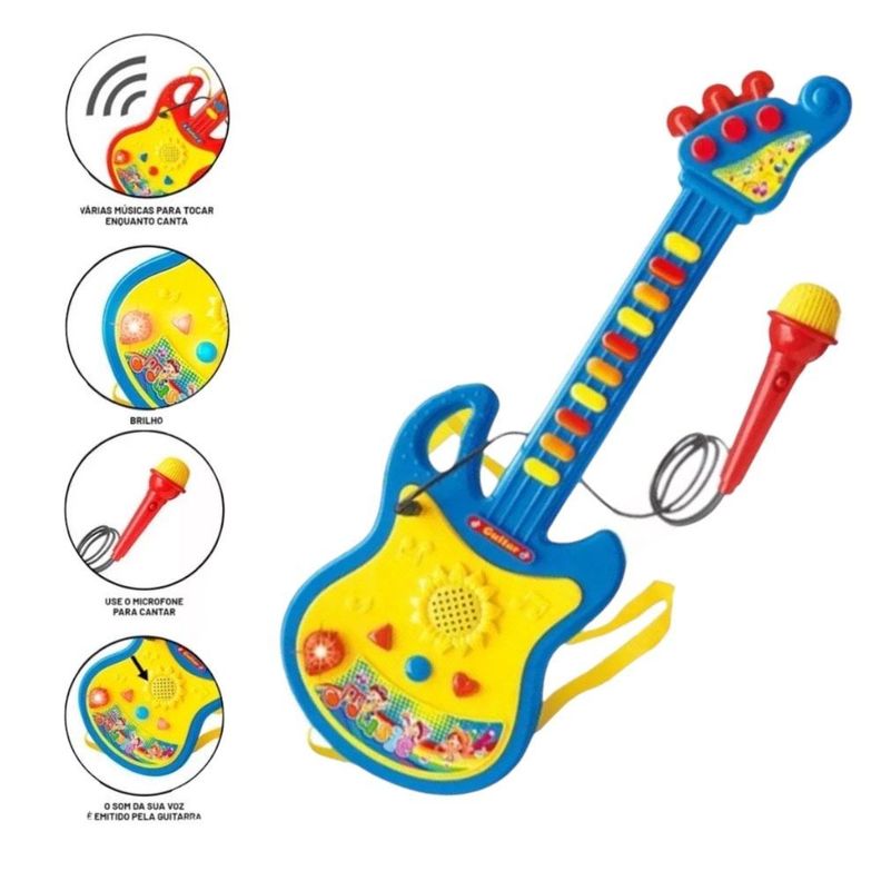 Guitarra Musical Microfono Karaoke Juguete Niños -1