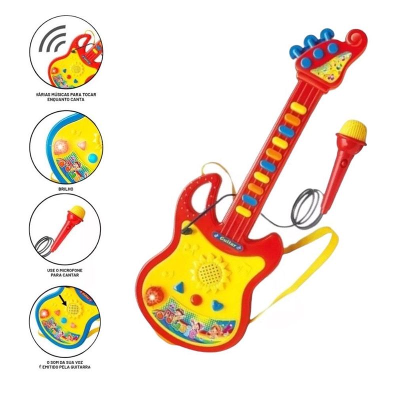 Guitarra Musical Microfono Karaoke Juguete Niños -2