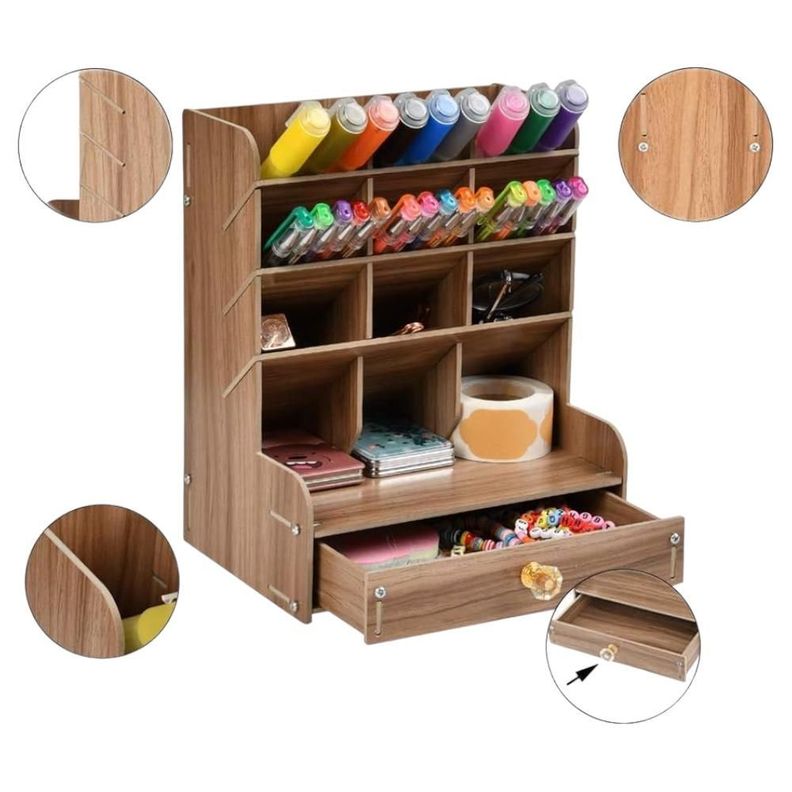 Organizador Escritorio 12 Compartimientos Cajón Porta Lápices-1