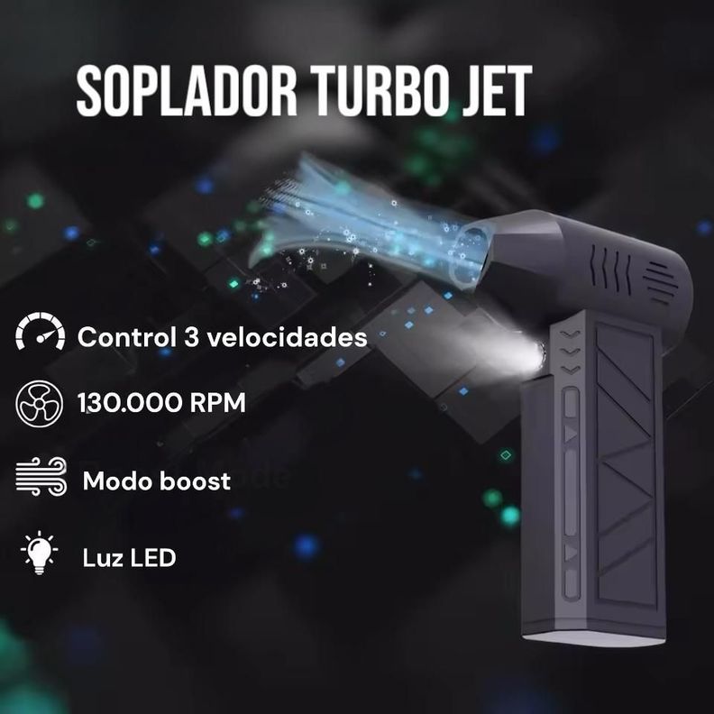 "Soplador Turbo Jet Inalámbrico Para Barberia - Peluqueria Y Todo Uso  -7