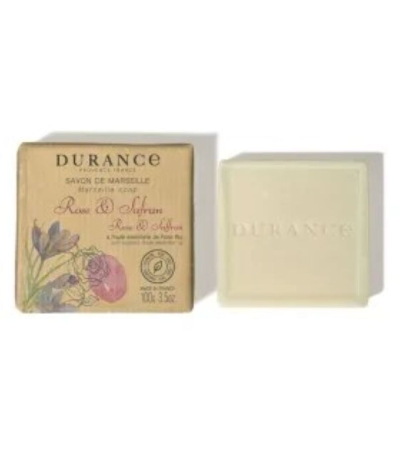 Jabón de Marsella Sólido Rosa y Azafrán 100 g -0
