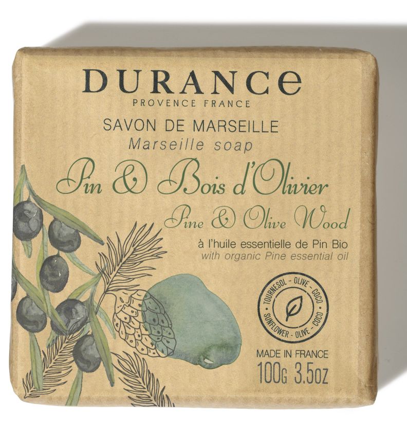 Jabón de Marsella en Barra Pino y Olivo Madera 100 g -1