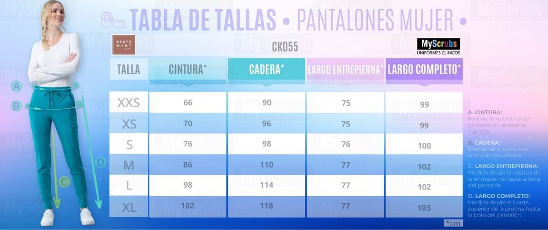 Uniforme Clínico Pantalón Statement de Mujer-3