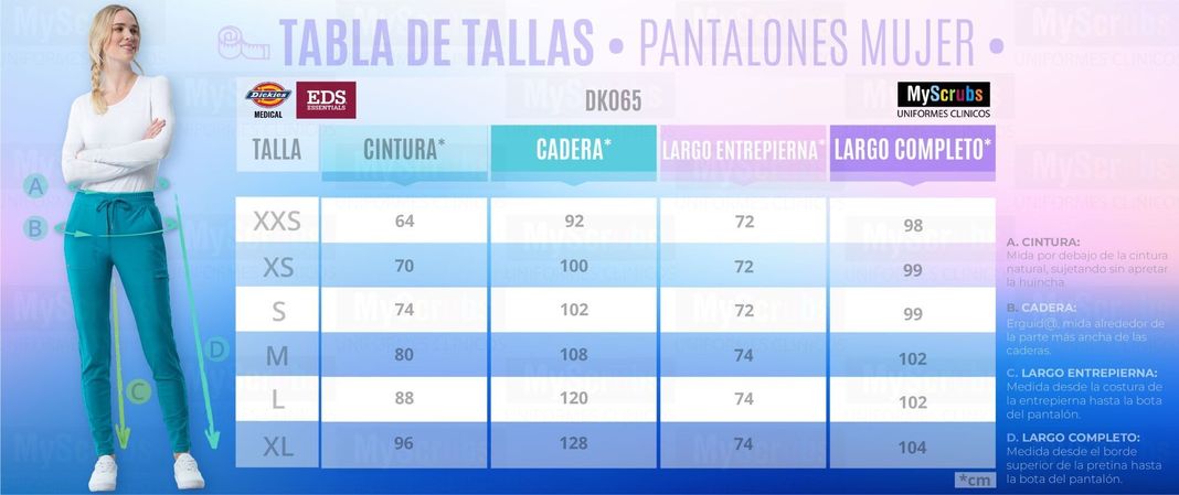 Uniforme Clínico Pantalón Dickies de Mujer Jogger DK065-4