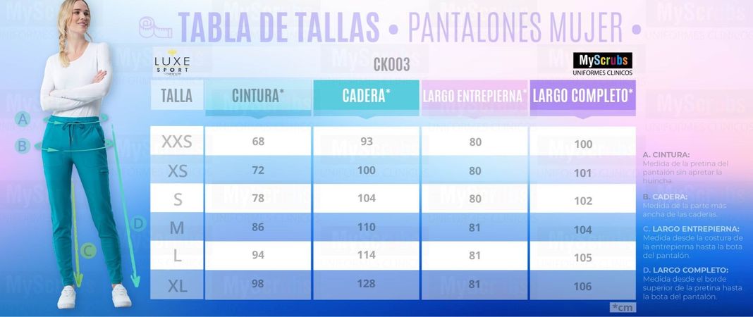 Uniforme Clínico Pantalón Luxe Sport de Mujer-3
