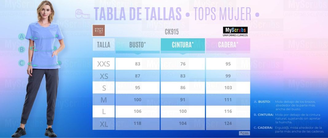 Uniforme Clínico Top Statemen de Mujer-4