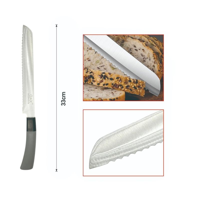 Cuchillo de pan ergonómico con mango curvado (20.3 cm)-1