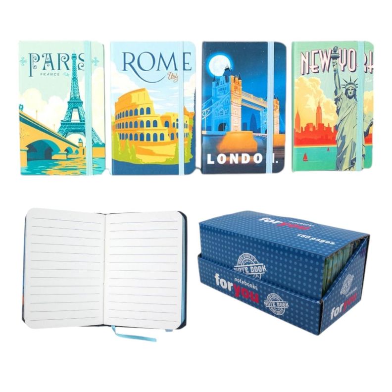 Cuaderno de Nota 14x21cm Modelo Paris/Roma-0