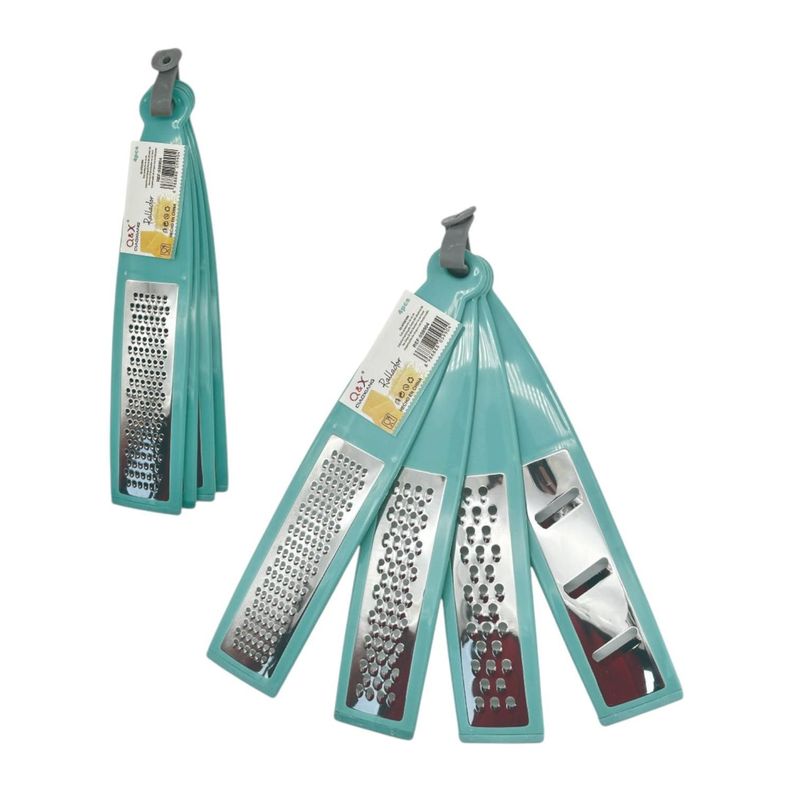 Juego de 4 Ralladores Plásticos Versátiles para Cocina-0