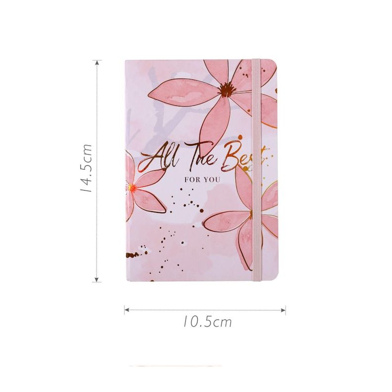 Cuaderno con flores mediano 14.5 x 10.5 cm-6