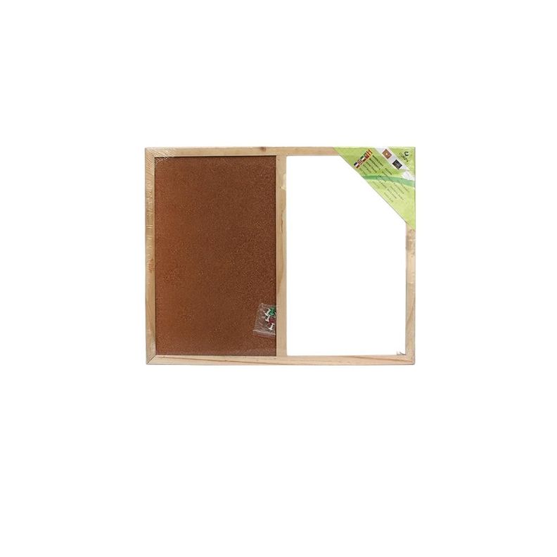 Pizarra Blanca Mitad Corcho 40*50Cm-0