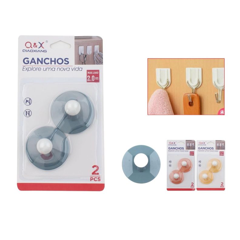 M-00419-N Gancho Adhesivo Simple 2Uds-0