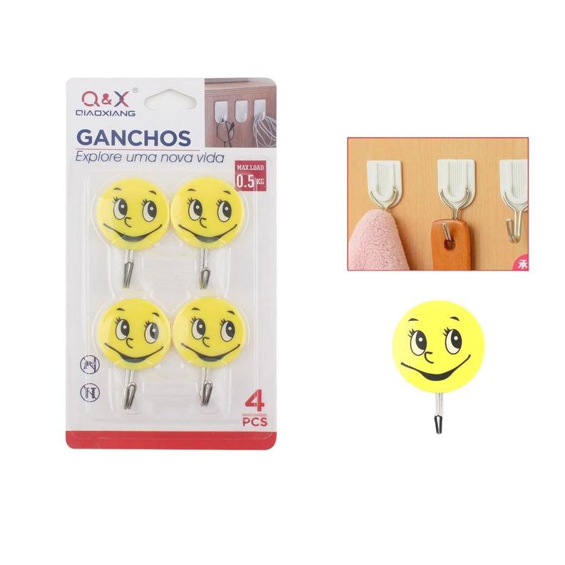 M-00304-N Gancho Smiley Peque?o Paquete De 4-0