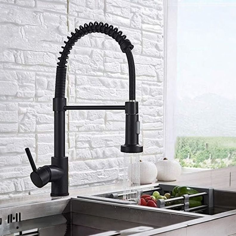 Grifo Monomando Profesional De Lujo Color Negro Mate-0