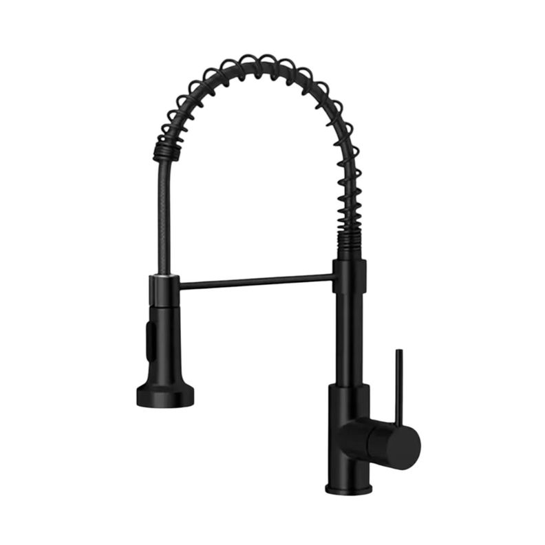 Grifo Monomando Profesional De Lujo Color Negro Mate-7