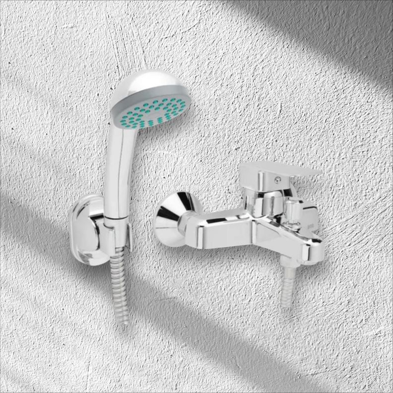 Llave Monomando Para Tina/Ducha Dakota En Acero Inoxidable-1
