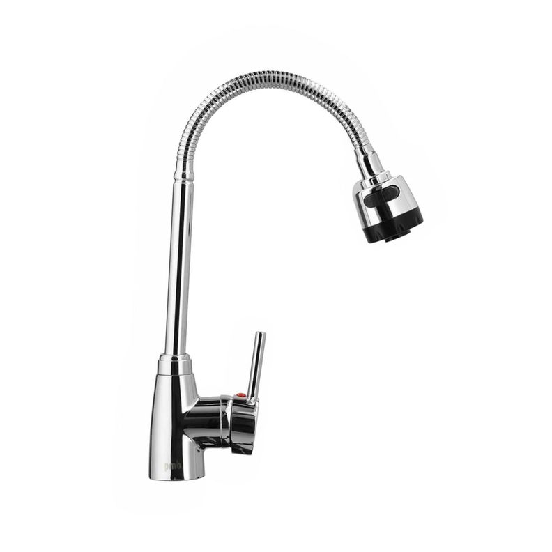 Grifo Monomando Para Lavaplatos Flexible con Cuello Cisne-1