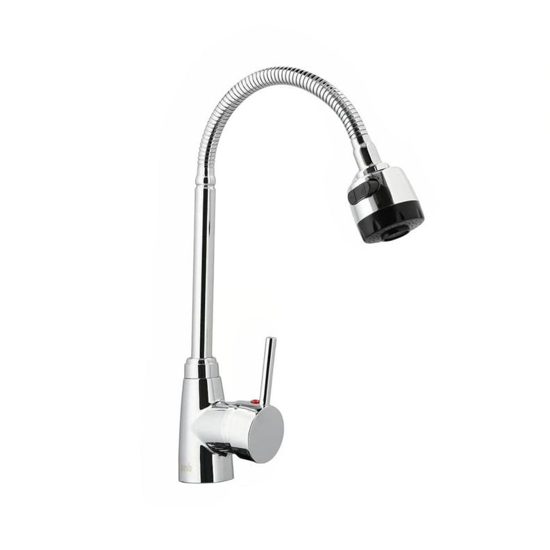 Grifo Monomando Para Lavaplatos Flexible con Cuello Cisne-3