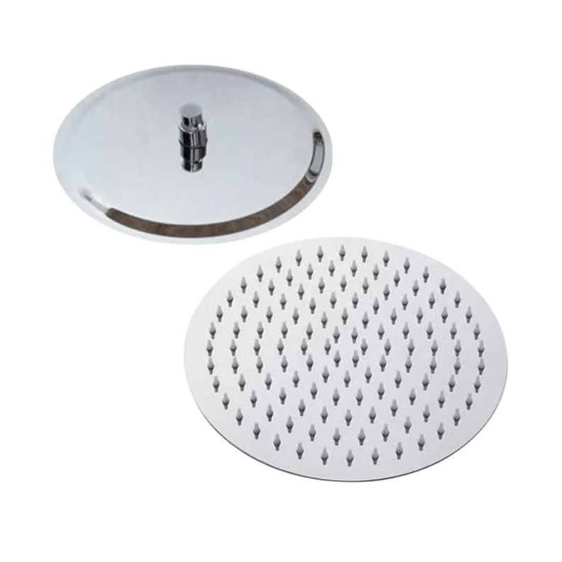 Kit Brazo De Ducha 30Cm + Plato Redondo N8 en Acero Inoxidable-1