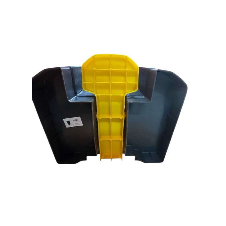 Basurero Contenedor de Basura de 50 Litros con Pedal - Gris y Amarillo-4