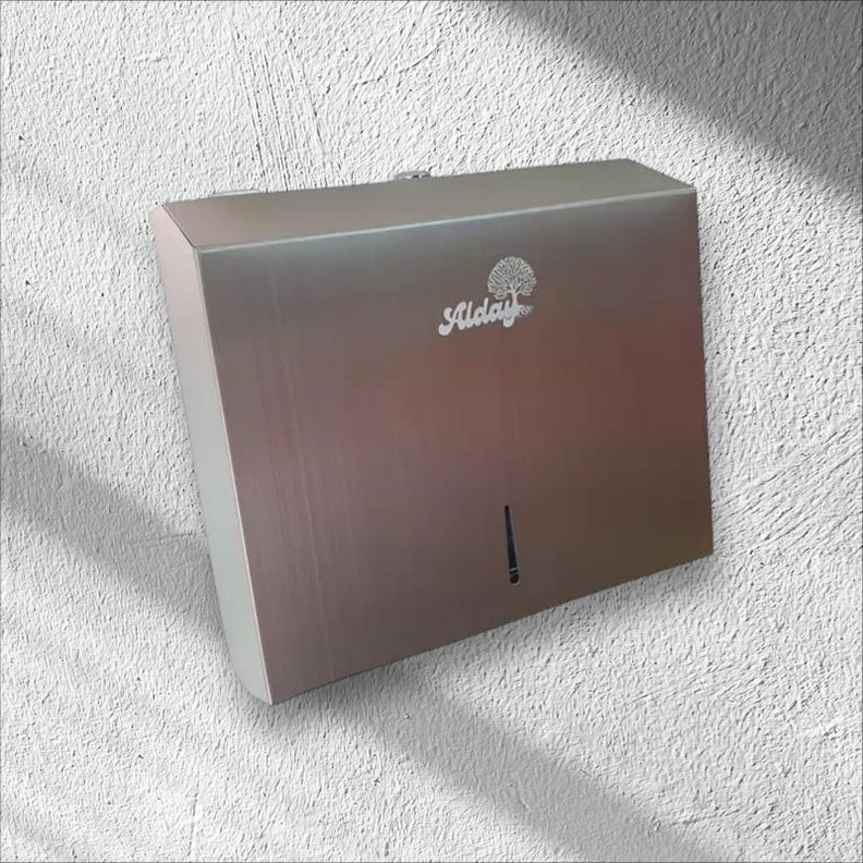 Dispensador de Toallas Interfoliadas en Acero Inoxidable-2