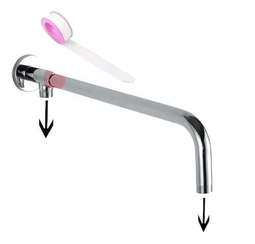 Brazo De Ducha Para flexible de Monomando De 30Cm En Acero Inoxidable-2