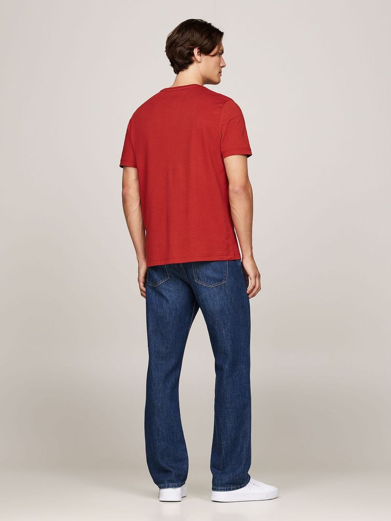 Polera Con Logo Flag Bordado Rojo Tommy Hilfiger-2