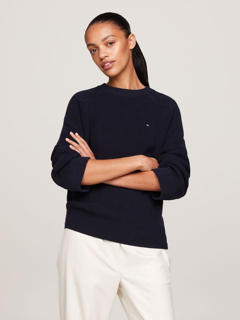 Sweater Relaxed De Manga Raglán Azul Tommy Hilfiger-0