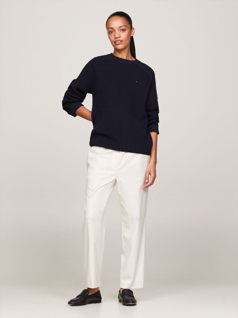 Sweater Relaxed De Manga Raglán Azul Tommy Hilfiger-1