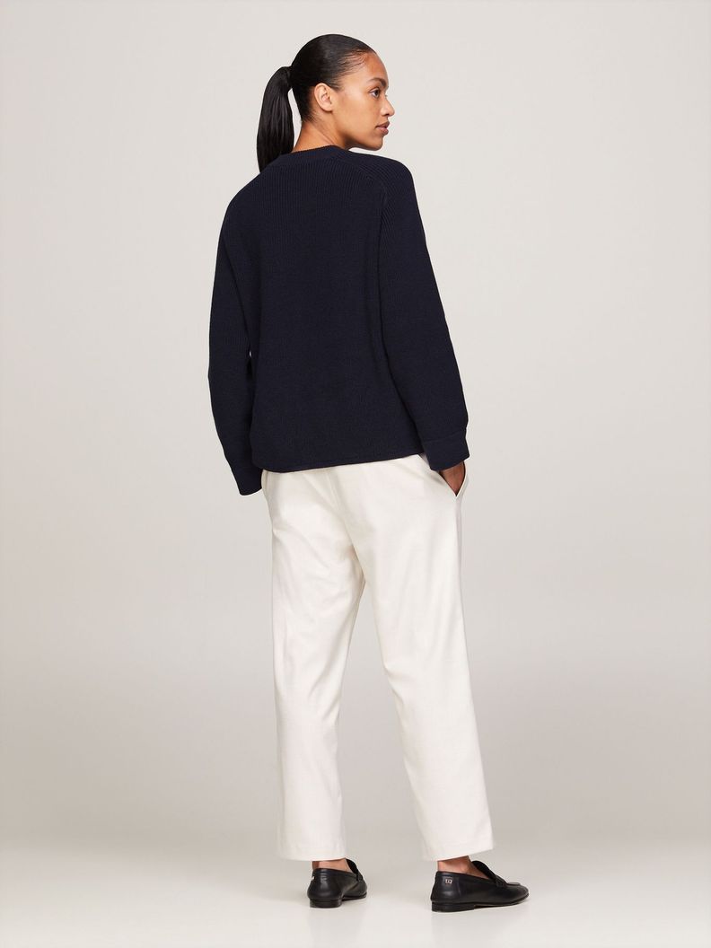 Sweater Relaxed De Manga Raglán Azul Tommy Hilfiger-2