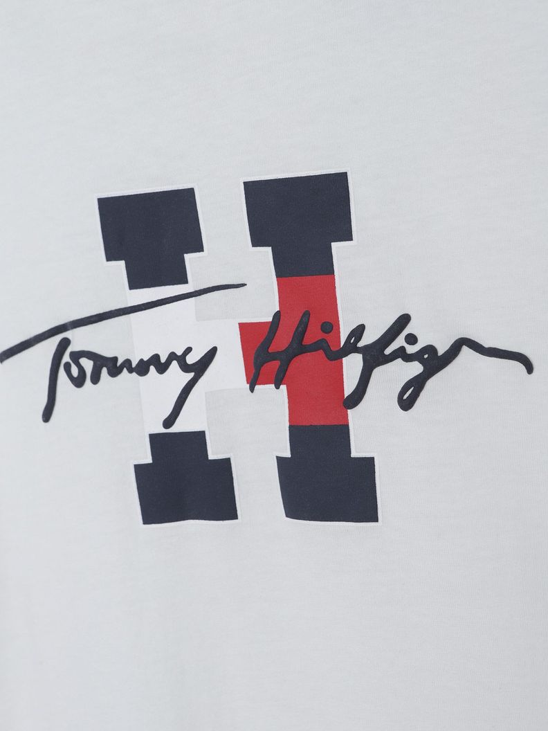 Polera De Niño Script Con Logo Blanco Tommy Hilfiger-2