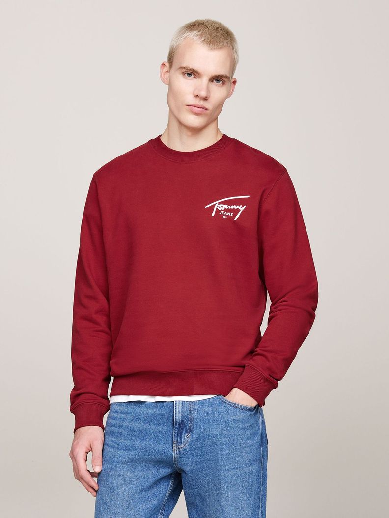 Polerón Con Logo Signature Rojo Tommy Jeans-0