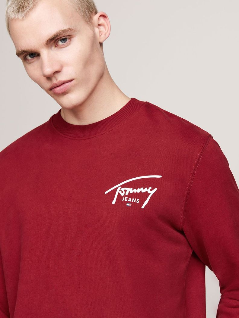 Polerón Con Logo Signature Rojo Tommy Jeans-3