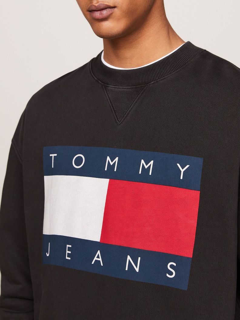 Polerón Con Logo Oversize Relaxed Negro Tommy Jeans-3