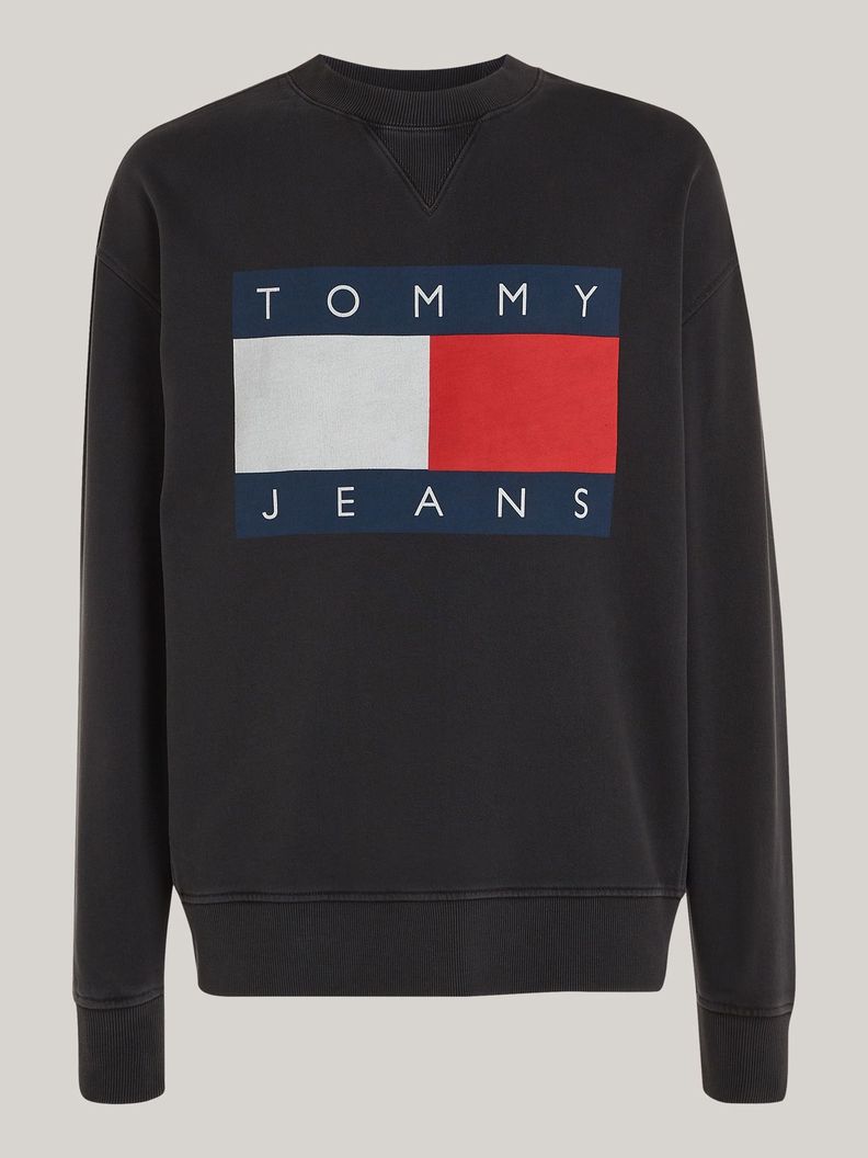 Polerón Con Logo Oversize Relaxed Negro Tommy Jeans-4
