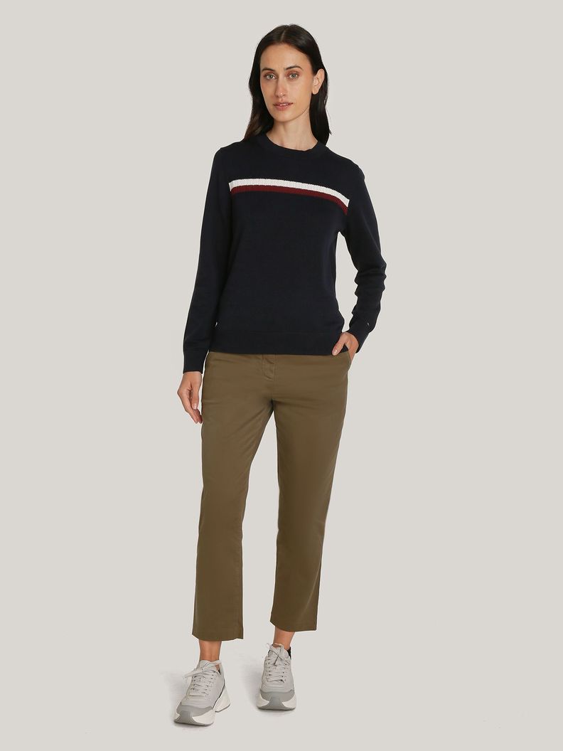 Sweater Global Stripe Con Logo Azul Tommy Hilfiger-1