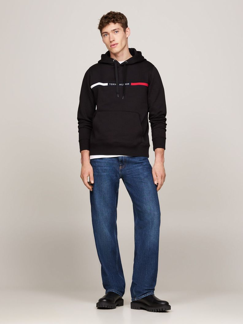 Polerón Hoodie Chest Logo Negro Tommy Hilfiger-1