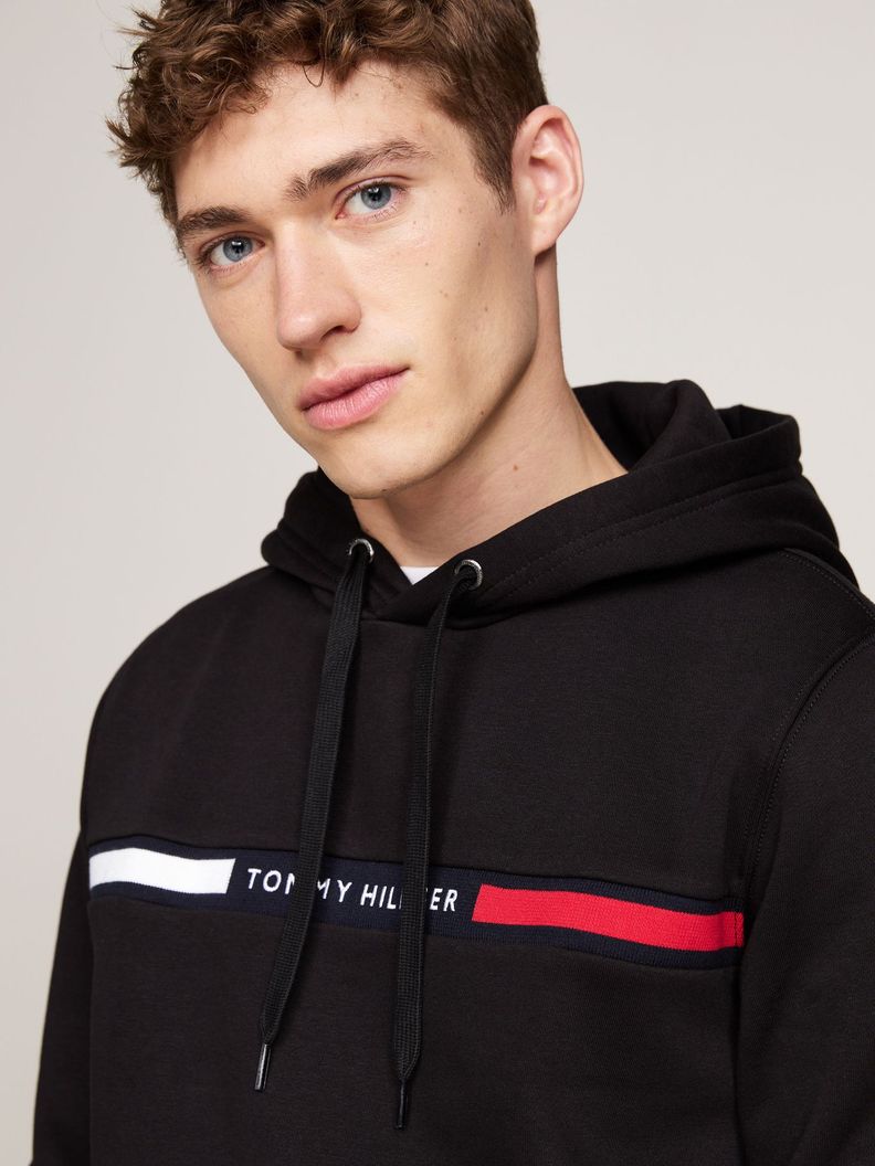 Polerón Hoodie Chest Logo Negro Tommy Hilfiger-3