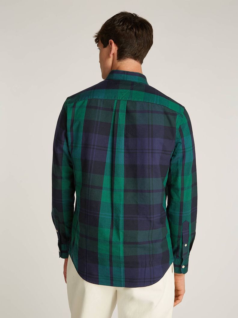 Camisa De Tartán Oxford Regular Fit Azul Tommy Hilfiger-1