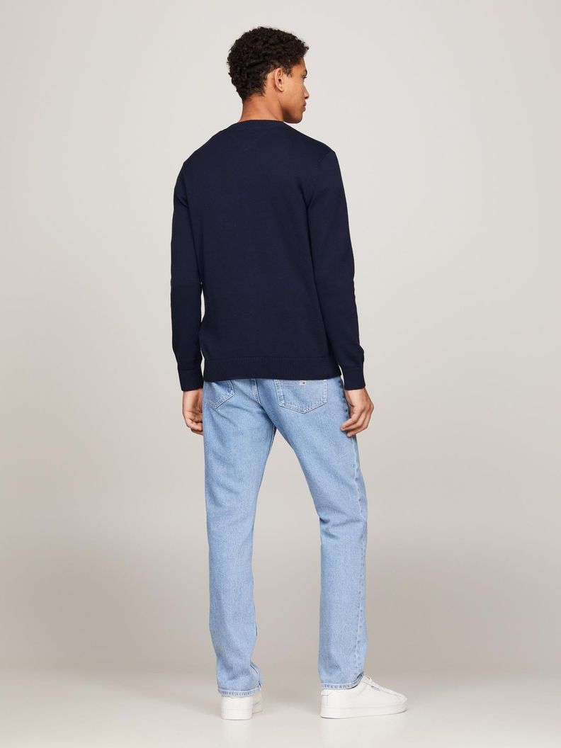Sweater Essential Slim Fit Con Parche Azul Tommy Jeans-2